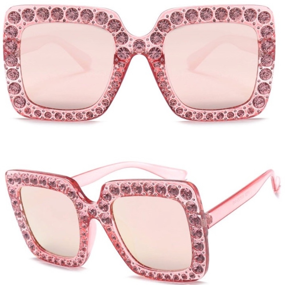 Pink rhinestone sunglasses
